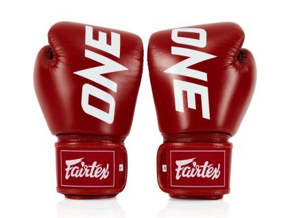 Boxerské rukavice Fairtex ONE Limited - červená barva