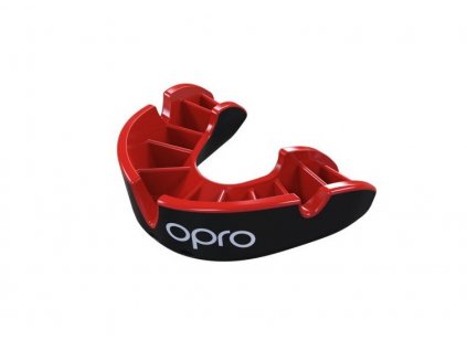 OPRO Silver chrániče zubů - černá/červená barva
