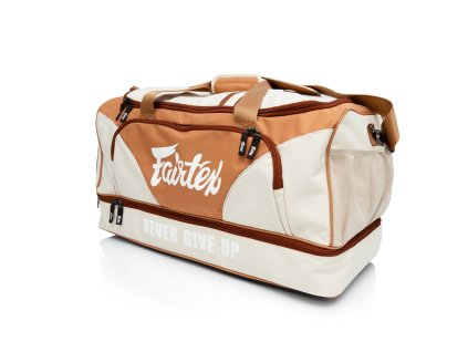 Velká taška Fairtex NEVER GIVE UP - béžová