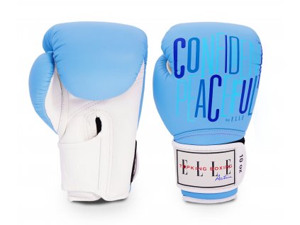 Top King a Elle Active boxerské rukavice Confidence -modrá/bílá