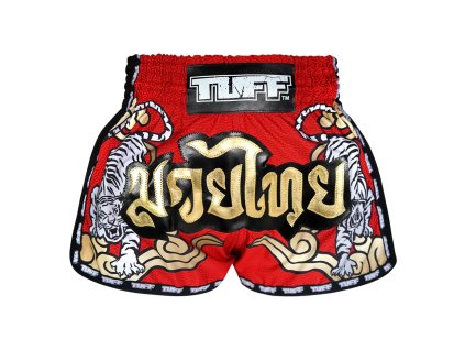 Tuff muay thai trenky Double Tiger With -  červená