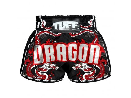 Tuff muay thai trenky Red Chinese  Dragon  - černá