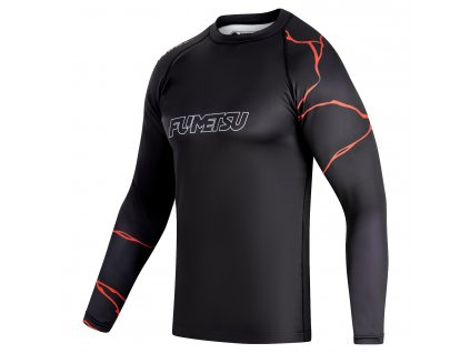 Fumetsu rash guard Kintsugi dlouhý rukáv - černá/červená