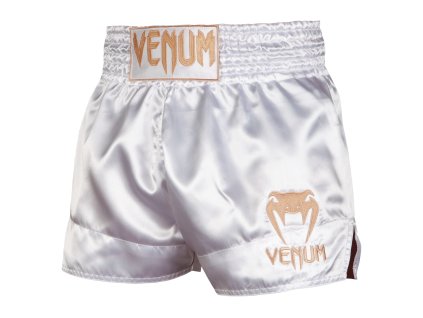 Venum šortky na thajský box Classic - bílá/zlatá