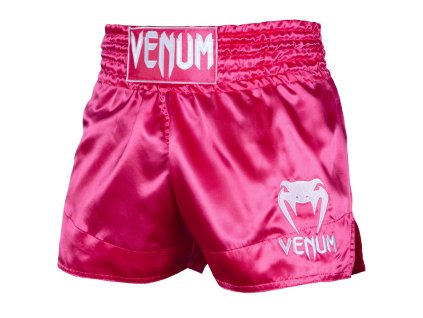 Venum šortky na thajský box Classic - růžová/bílá