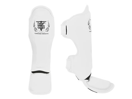 Chrániče holení s nártem Top King kožené - bílá