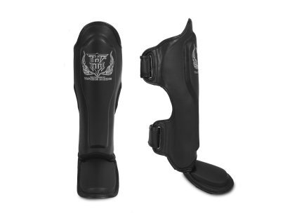 Chrániče holení s nártem Top King kožené - černá