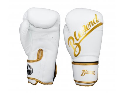 Blegend boxerské rukavice Microfiber BGL32 - bílá/zlatá