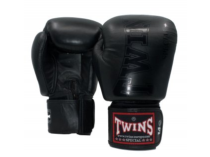 Boxerské rukavice kožené TWINS Core - černá/černá