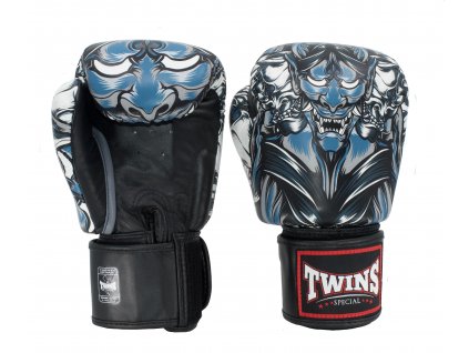 Boxerské rukavice TWINS FBGVL3-58 KABUKI - šedomodrá