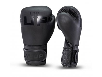 LEVEL UP boxerské rukavice Pellis kůže - černá/černá