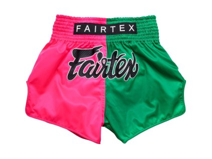 Fairtex trenky na Thajský box BS1911 - zelená/růžová