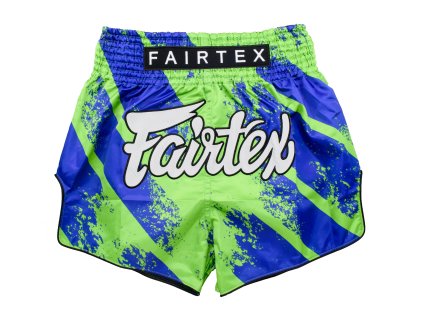 Fairtex trenky na Thajský box BS1928 Street King - zelená/modrá