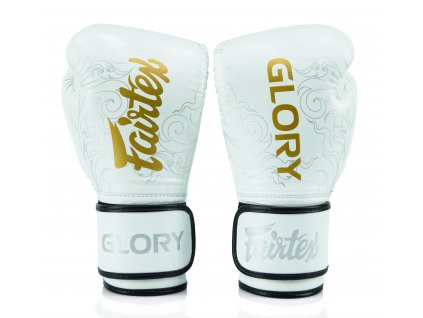 Boxerské rukavice Fairtex - Glory  BGVG3 - bílá/zlatá