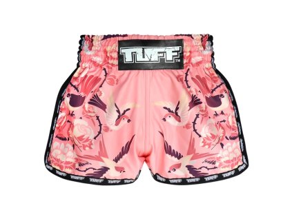 Tuff muay thai trenky Hanuman Birds with Roses  růžová