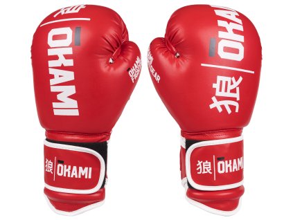 Boxerské rukavice Okami Striker - červená/bílá