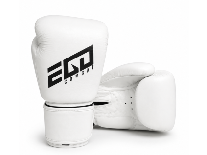 Ego Combat BGL3 Kožené boxerské rukavice - bílé