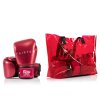 Boxerské rukavice Fairtex BGV22 Metallic - červená