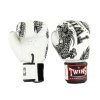 Boxerské rukavice TWINS - DRAGON - bílá/černá
