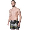 8 WEAPONS Muay Thai trenky Carbon - SAK YANT TIGERS - černá/neon žlutá