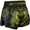 8 WEAPONS Muay Thai trenky Carbon - SAK YANT TIGERS - černá/neon žlutá