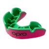 OPRO Silver chrániče zubů Junior - růžová/zelená