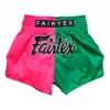 Fairtex trenky na Thajský box BS1911 - zelená/růžová