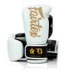 Boxerské rukavice Fairtex - Booster FXB-BG-V2 - bílá/zlatá