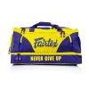 Velká taška Fairtex NEVER GIVE UP - fialová/žlutá