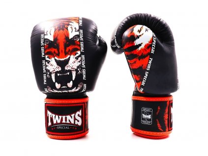 BOXHANDSCHUHE TWINS FBGVL3-60 PAYAK - SCHWARZ/ROT