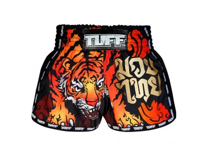 Tuff Muay Thai Shorts Cruel Tiger - schwarz/orange