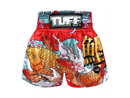 Tuff Muay Thai Shorts Red Japanese Coi Fish - rot