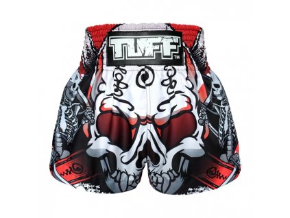 Tuff Muay Thai Shorts Devil Skull - rot
