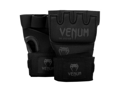 Venum Gel Kontact Handschuh Wraps - Schwarz/Schwarz