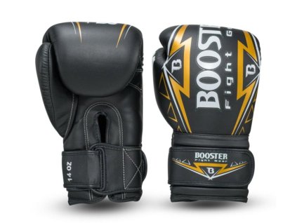 Boxhandschuhe BOOSTER WAR - veganes Leder - Schwarz/Gold