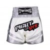 TWINS THAI BOXING SHORTS  FIGHT OR DIE - WEISS