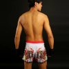 Tuff Muay Thai Shorts MRS205 Red Chinese Dragon- weiß/rot