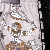 Tuff Muay Thai Shorts Hanuman Yantra War Flag - grau