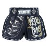 Tuff Muay Thai Shorts Hanuman Yantra War Flag - schwarz