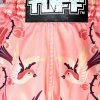 Tuff Muay Thai Shorts Hanuman Birds with Roses - Pink