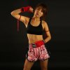 Tuff Muay Thai Shorts Hanuman Birds with Roses - Pink