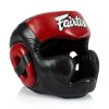 Fairtex Kopfschutz Sparring HG13 Lace-Up – Schwarz/Rot