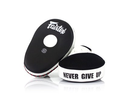 Fairtex velké  boxerské lapy - syntetická kůže - černá/bílá