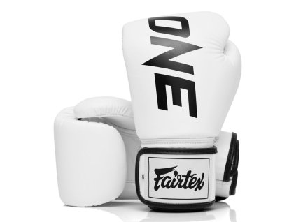 Boxerské rukavice Fairtex ONE Limited - bílá barva