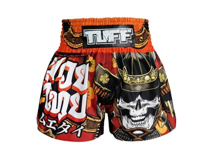 Tuff muay thai trenky  Samurai Skull - červená