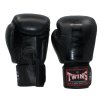 3FBoxerské rukavice kožené TWINS Core - černá/černá