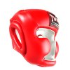 Přilba na box TWINS KOŽENÁ HGL-3 - červená/bílá