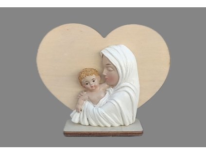 Madona na dřevěném srdci