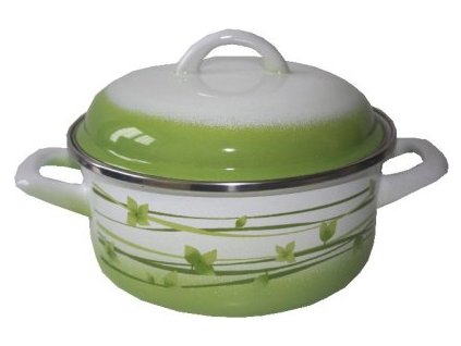 Rendlík smalt 4,75 l s poklicí dekor lístků 24 cm