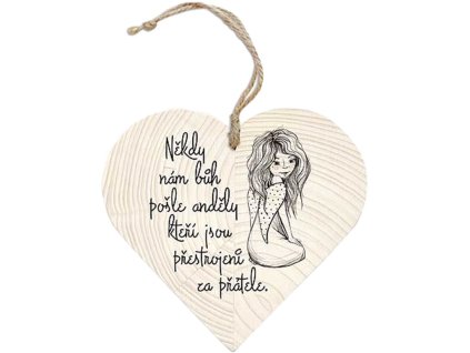 Dřevěný závěs - srdce